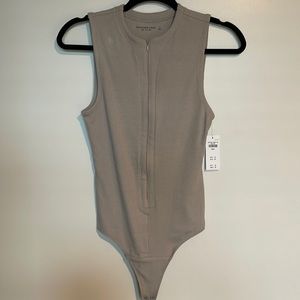 Abercrombie Grey Zip-Up Bodysuit